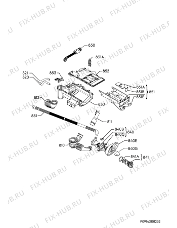 Взрыв-схема стиральной машины Aeg L6FBI84T - Схема узла Hydraulic System 272